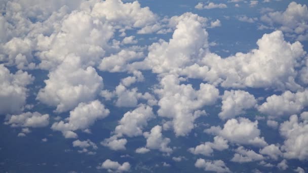 Aerial View Clouds Airplane Window Blue Sky Tropical Climate Thailand — Stock Video