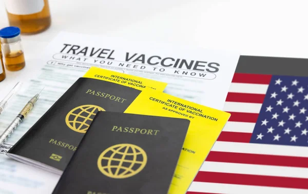Obtenga Certificado Internacional Vacunación Antes Viajar — Foto de Stock