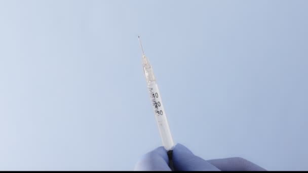 Nurse Preparing Syringe Injection — Stock Video