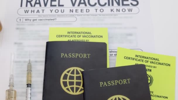 Ottenere Certificato Internazionale Vaccinazione Prima Del Viaggio — Video Stock