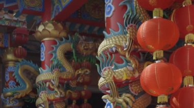 Çin Mahallesi 'nde geleneksel Çin yılbaşı fenerleri.