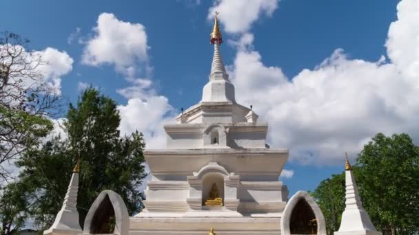 Pagode Des Wat Chan Tempels Sonnenbrillentempel Kalayaniwattana District Chiang Mai — Stockvideo