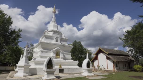 Pagode Des Wat Chan Tempels Sonnenbrillentempel Kalayaniwattana District Chiang Mai — Stockvideo