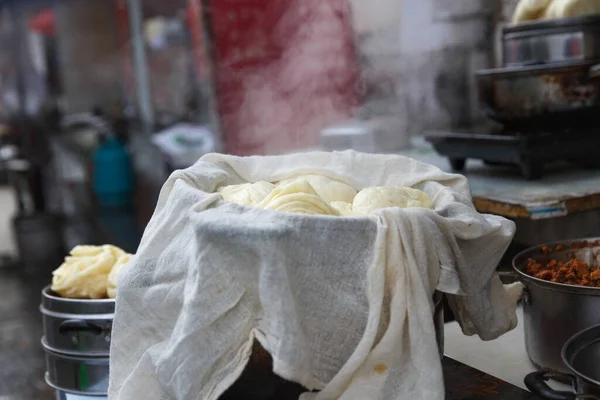 Kinesiska Ångad Bullar Fyllda Eller Baozi Dali Marknaden Yunnan Kina — Stockfoto