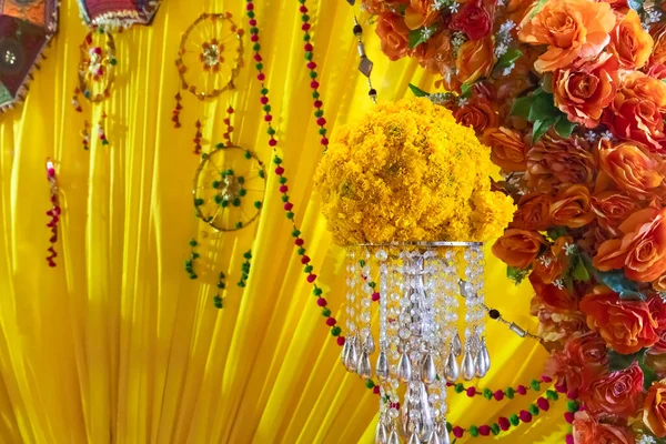 Guirnalda Caléndula Decoraciones Festival Diwali — Foto de Stock