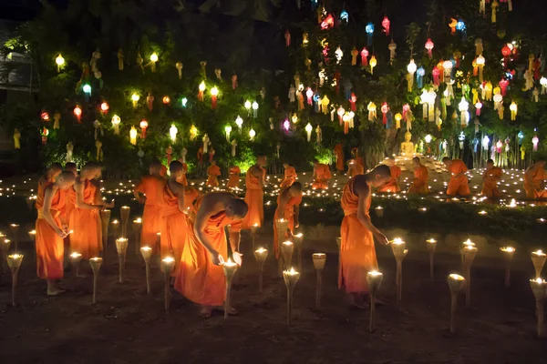 Yee-Peng Festivali Chiangmai Tayland.