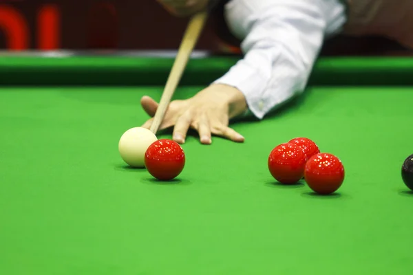 Top ve Snooker oyuncusu — Stok fotoğraf