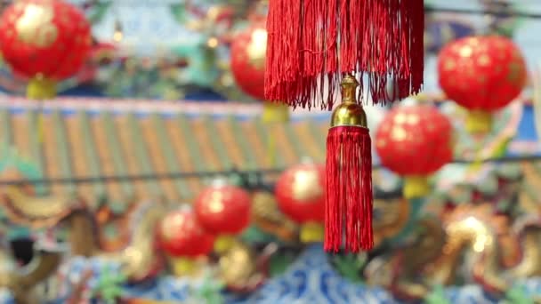 Lanternes chinoises dans le jour de l'an . — Video