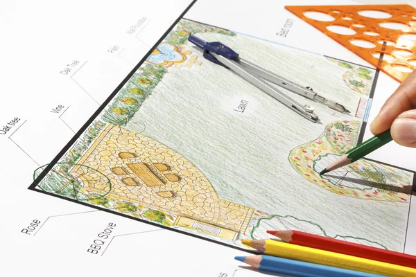 Peyzaj mimarı Bahçe planı Tasarla