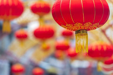 Çin Mahallesi 'nde yeni yıl feneri dekore edildi..