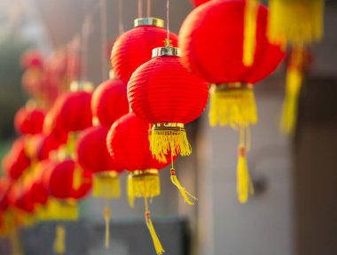 Çin Mahallesi 'nde yeni yıl feneri dekore edildi..