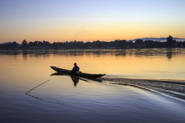 Mekong Nehri, Chiang sean, Chiang Rai, Tayland balıkçı tekne.
