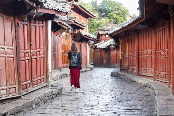 Çin Tarihi Kent sabahları, Lijiang Yunnan, Çin