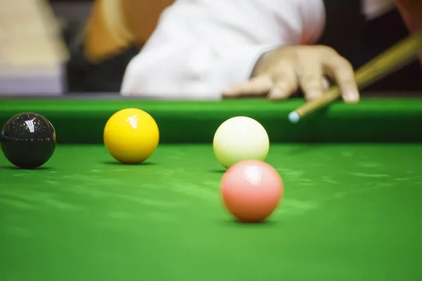 Ball and Snooker Player — Stock Photo, Image