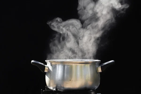 Vapor sobre la olla — Foto de Stock