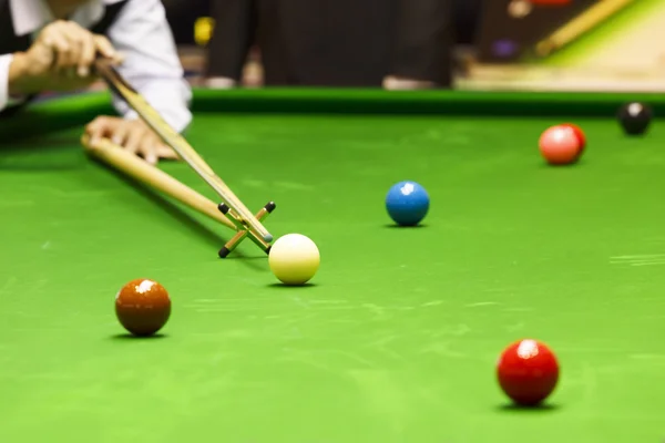 Rest stick on snooker game — Stock Photo, Image