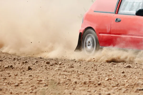 Rally bil hastighet i spåret — Stockfoto