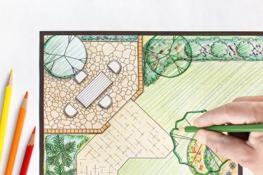 peyzaj mimarı tasarım arka planı