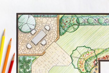 peyzaj mimarı tasarım arka planı