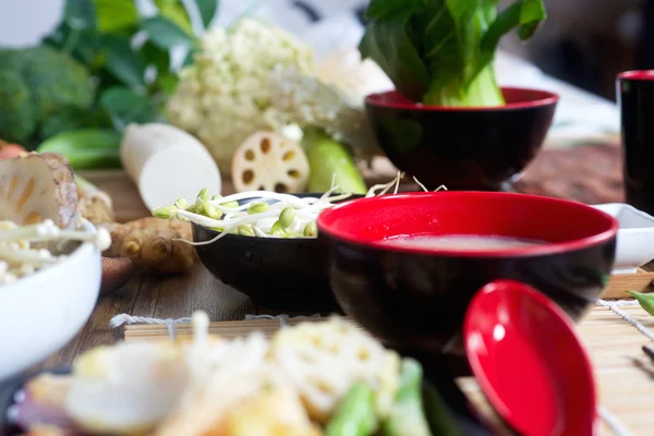 Japanese cooking ingredients background. — Stock Image Japanese cooking ingredients background. Royalty Free Stock Photos