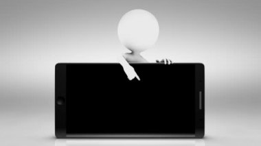 Küçük adam ve telefon döngü