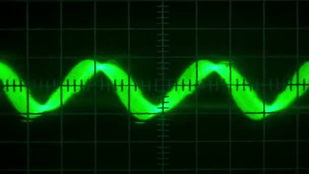 Old oscilloscope — Stock Video