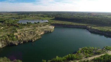 Uçan üzerinde taş ocağı Gölü