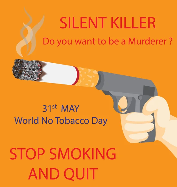 Mondo nessun giorno di tabacco — Vettoriale Stock