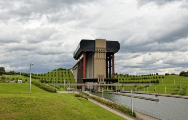 Strepy-Thieu tekne asansör Canal du Merkezi Belediye Le Roeulx, Valon, Belçika