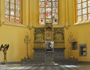 Saint-Martin Collegiale ve Saint-Hadelin ya da kilise, Saint-Martin Vise.Belgium