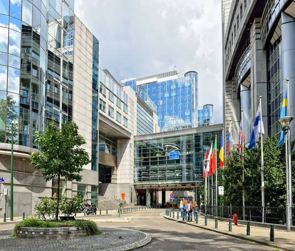 Moderní budova Evropského parlamentu. — Stock fotografie