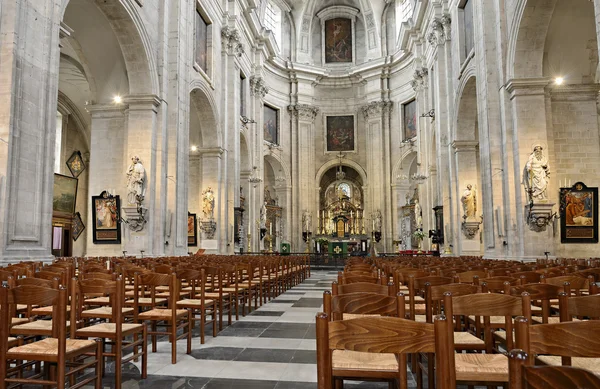 Wnętrze kościoła Matki Boskiej St. Peter's w Gandawie, Belgia — Zdjęcie stockowe