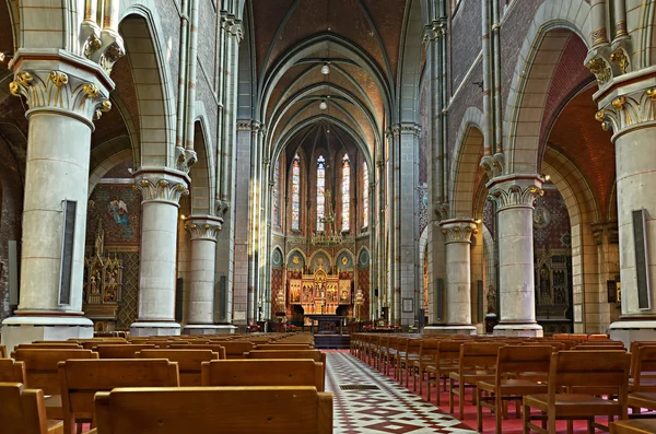 Församlingskyrkan Saint Joseph's kyrka byggdes 1897, Oostende, Belgien — Stockfoto