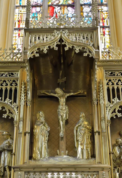 Collegiate Saint-Martin ve Saint-Hadelin ya da kilise, Saint-Martin Vise.Belgium — Stok fotoğraf