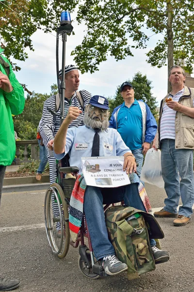 Belgian Police demonstrates against changes in pension regulations — Stock Photo, Image