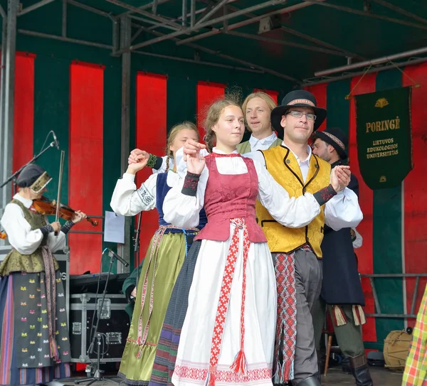 Litvanya Folk Müzik grubu Poringe Brüksel'deki — Stok fotoğraf