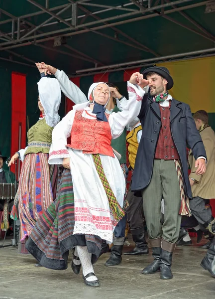 Lithuanian Folk music group Poringe in Brussels — Stock Photo, Image