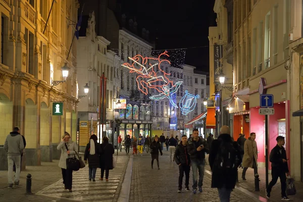 Pencerahan Natal di Brussels — Stok Foto