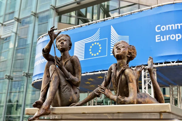 Edificio institucional de la Comisión Europea en Bruselas, Bélgica Imagen De Stock