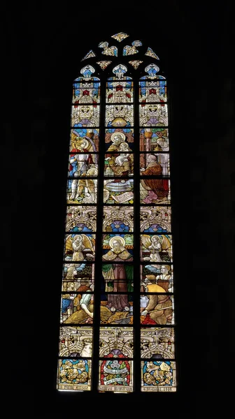 Collegiale Saint-Ursmer kerk in Binche, België — Stockfoto