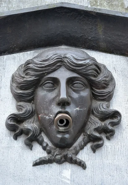 Fountain in historical center of Ghent, Belgium — Stock Photo, Image