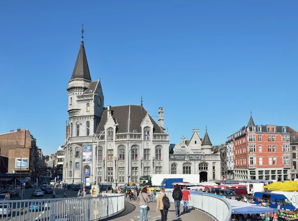 Área comercial no centro de Liège — Fotografia de Stock