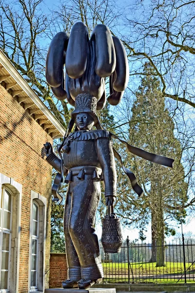 Beroemde folkloristische personage Gille de Binche, België — Stockfoto