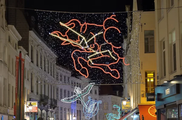 Christmas illumination representing famous constellations — Stock Photo, Image