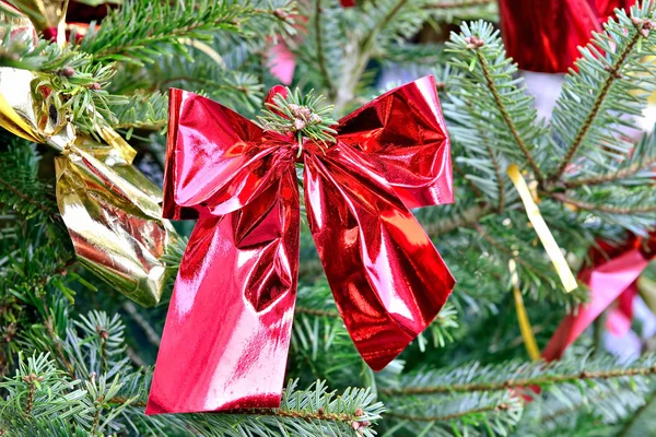 Christmas tree on the street — Stock Photo, Image