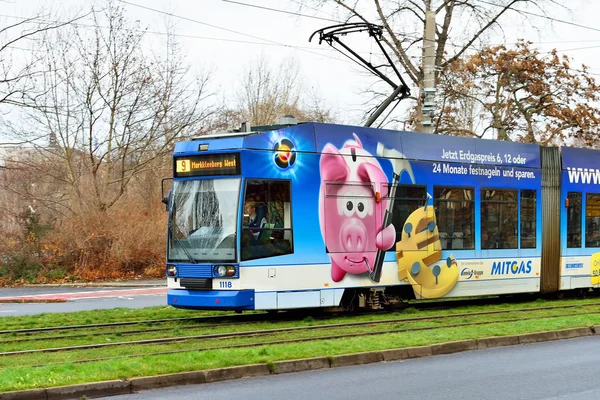 Tram in Leipzig — Stockfoto