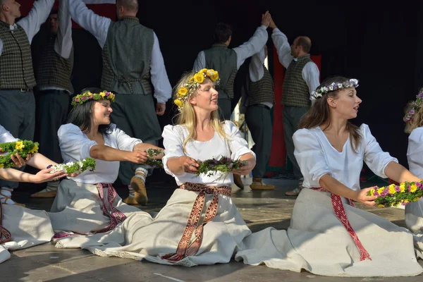 Lotyšský tanečníci Brusel — Stock fotografie