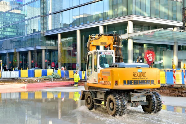 Lavori nel centro di Bruxelles Foto Stock