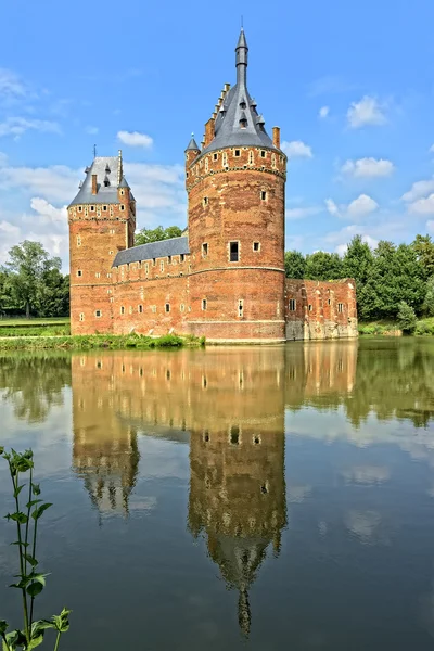 Beersel zamek w Belgii Obrazek Stockowy