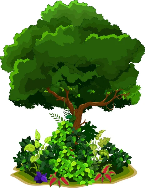 Fondo de árbol verde — Vector de stock